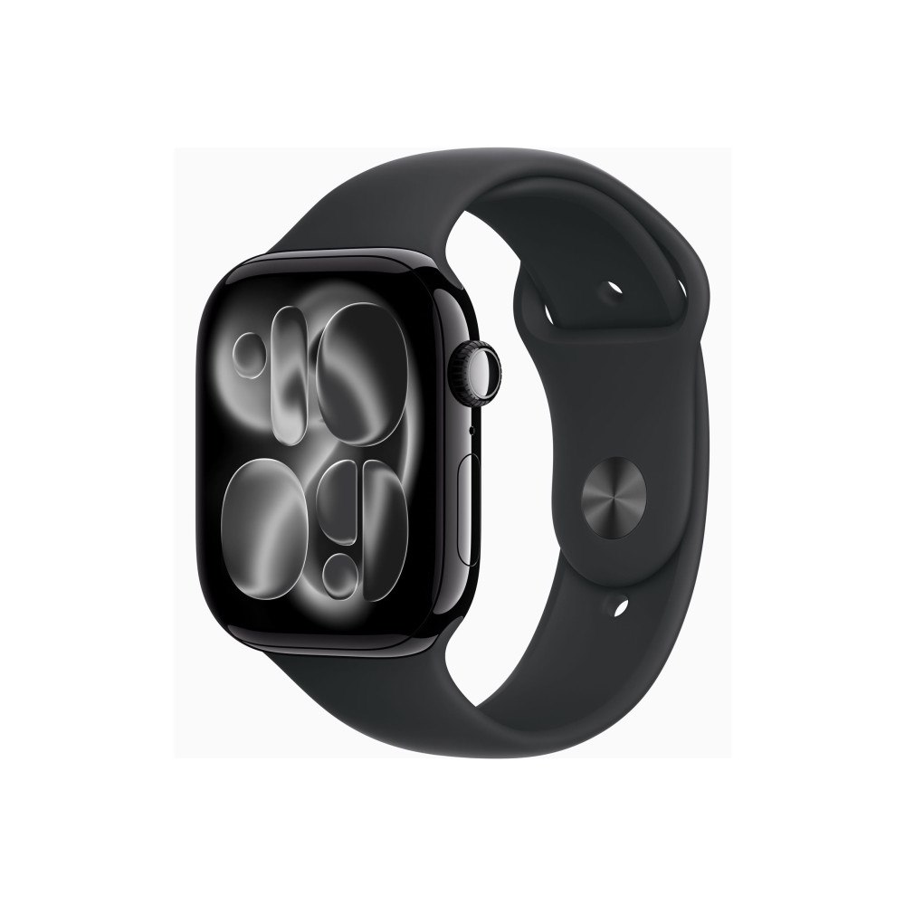 Apple Apple Watch Series 11 (GPS + Cellular) - jet black aluminium - smart klocka med sportband - svart - 64 GB