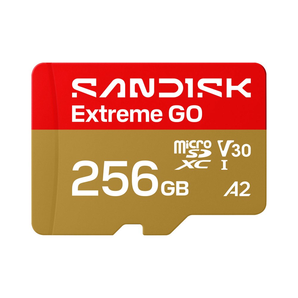 SANDISK MicroSD Extreme GO 256GB 256GB 240/160MB/s C10 UHS U3 V30 A1