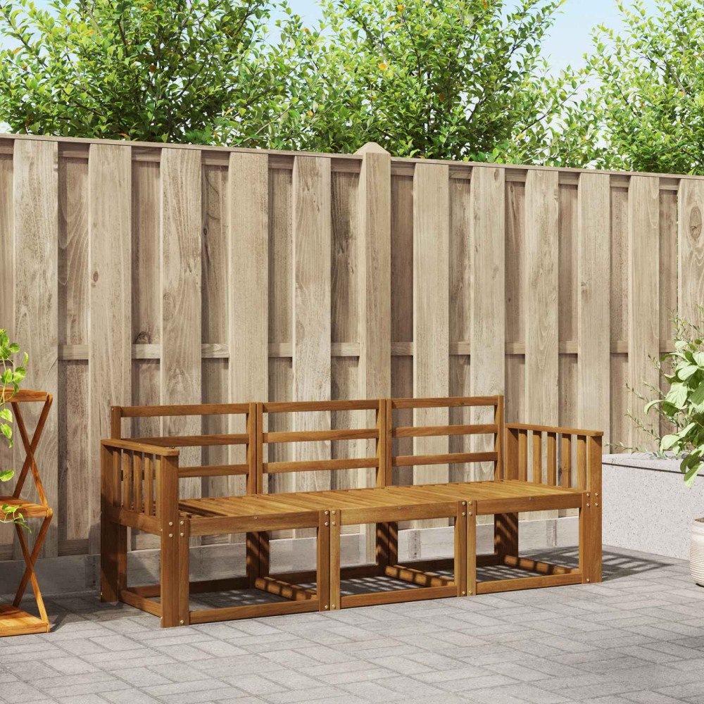 vidaXL Utomhussoffset 3 pcs Naturfärg Massivt Akaciaträ