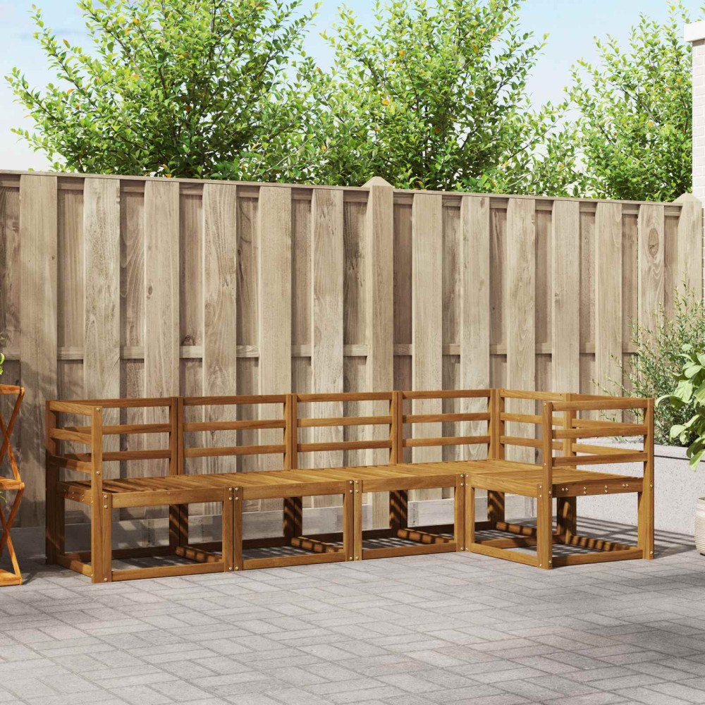 vidaXL Soffset 5 pcs Naturfärg