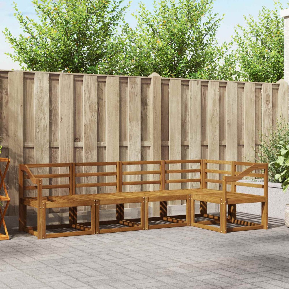 vidaXL Soffset 5 pcs Naturfärg