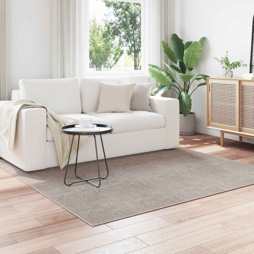 vidaXL Områdesmattor LUGO Kräm och Taupe 120 x 120 cm Polyester