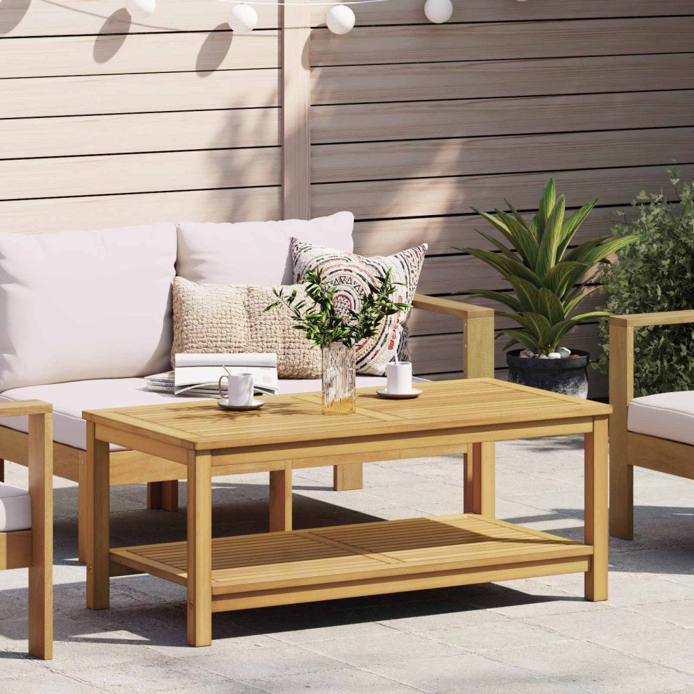 vidaXL Sidobord Olivenatur 110 x 55 x 45 cm Massivt Akaciaträ