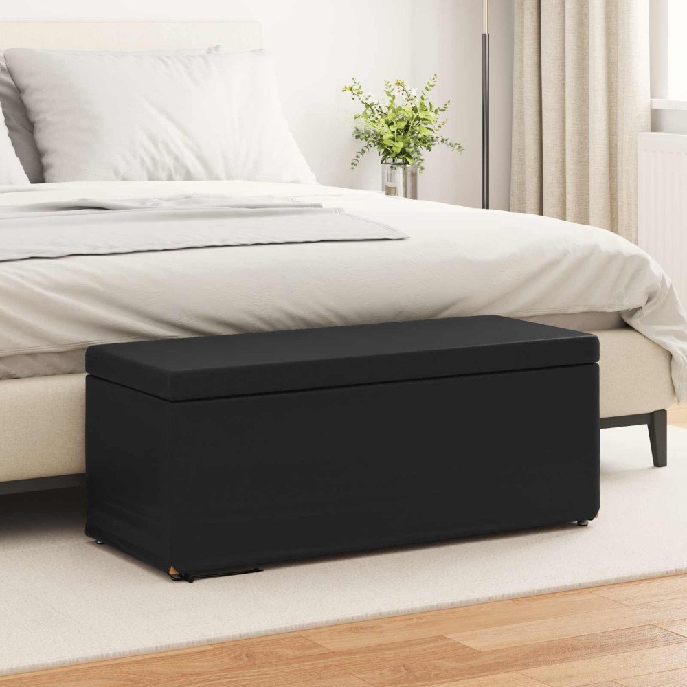 vidaXL Pall Svart 101 x 41 x 40 cm Konstläder och konstruerat trä