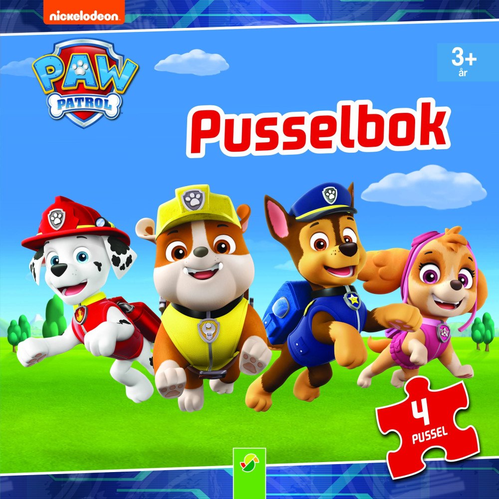 Stevali Pusselbok Paw patrol - 4 pussel (bok, danskt band)