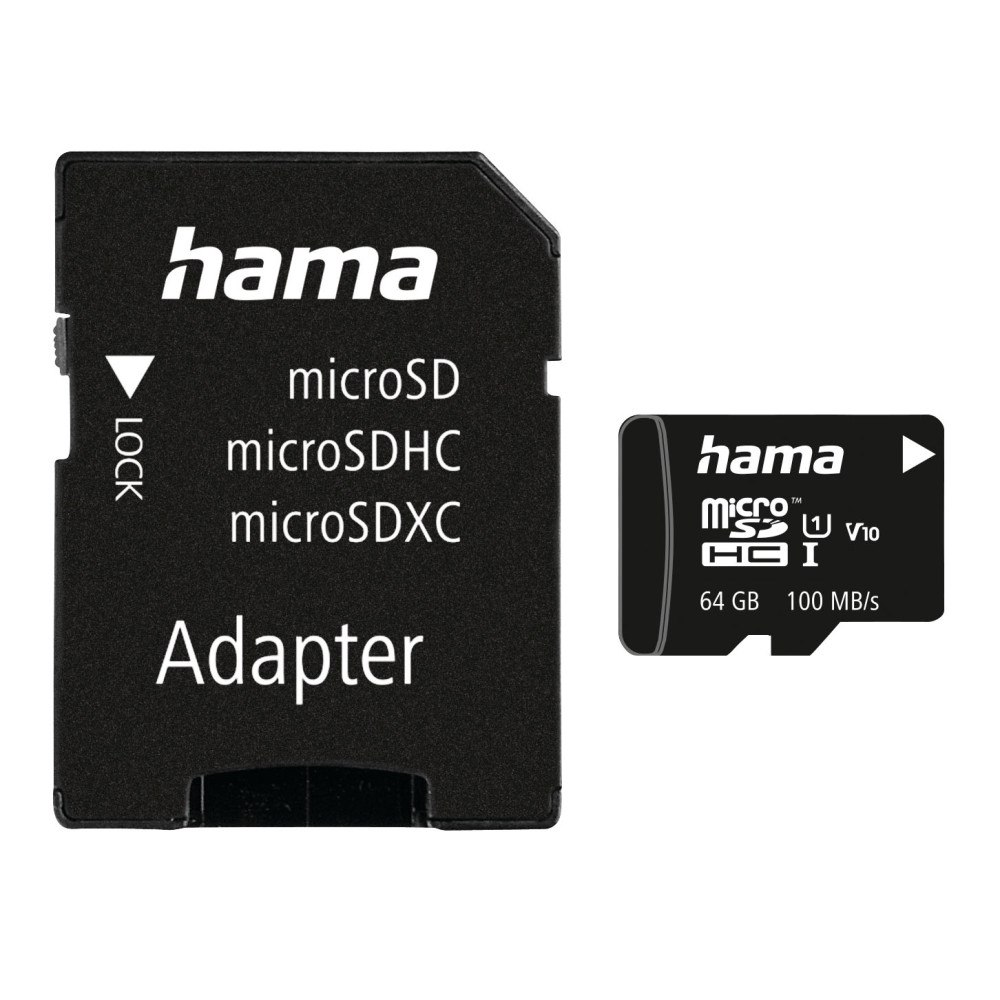 Hama Memory Card Micro SDHC 64GB Class 10 UI V10 100MB/s