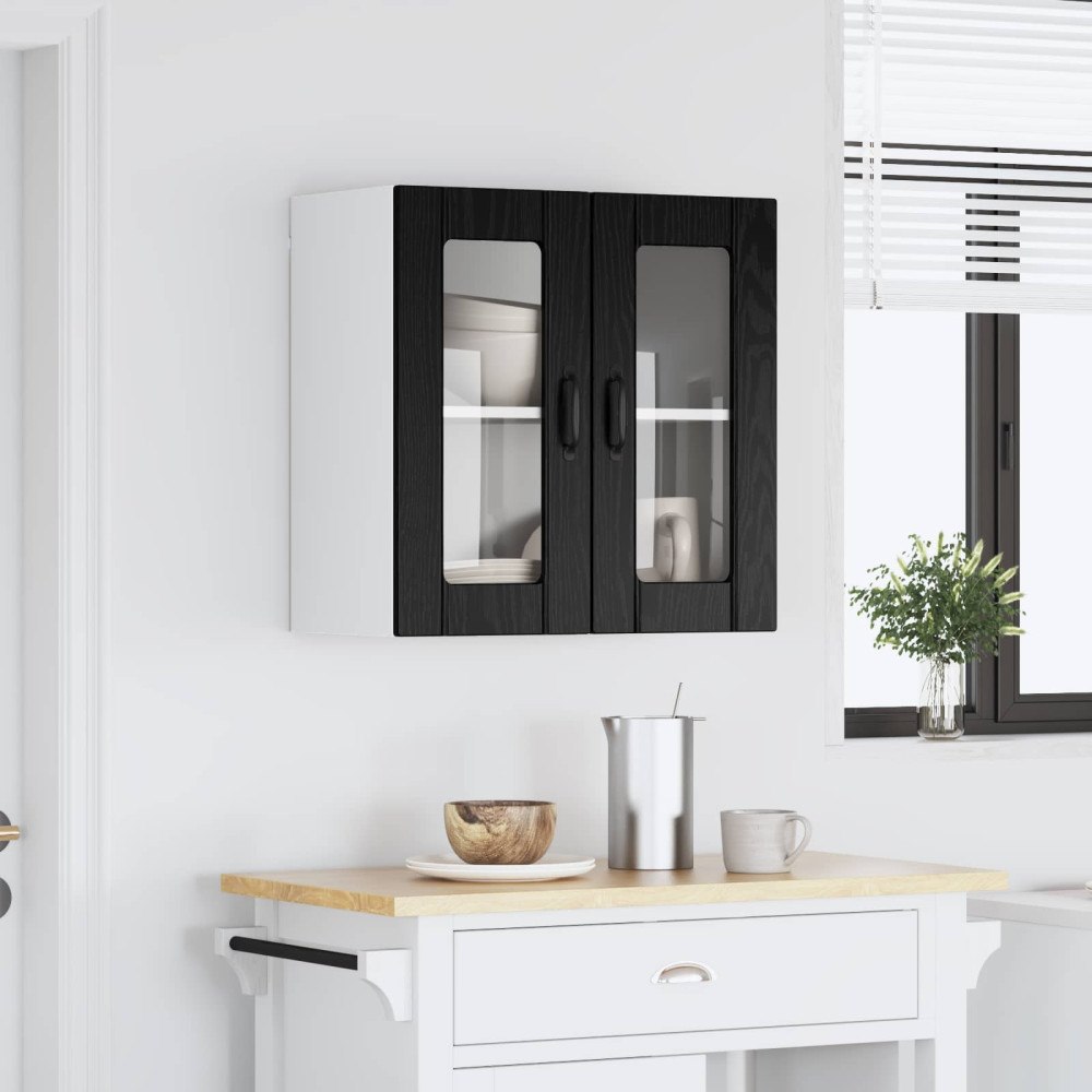 vidaXL Köksskåp med lagring Svart Ek 60 x 31 x 60 cm Konstruerat trä