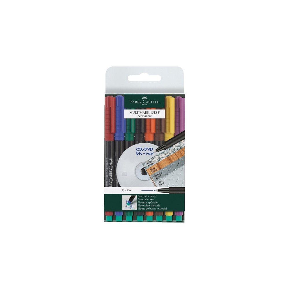 FABER-CASTELL Faber-Castell MULTIMARK 1513 - markering (paket om 8)