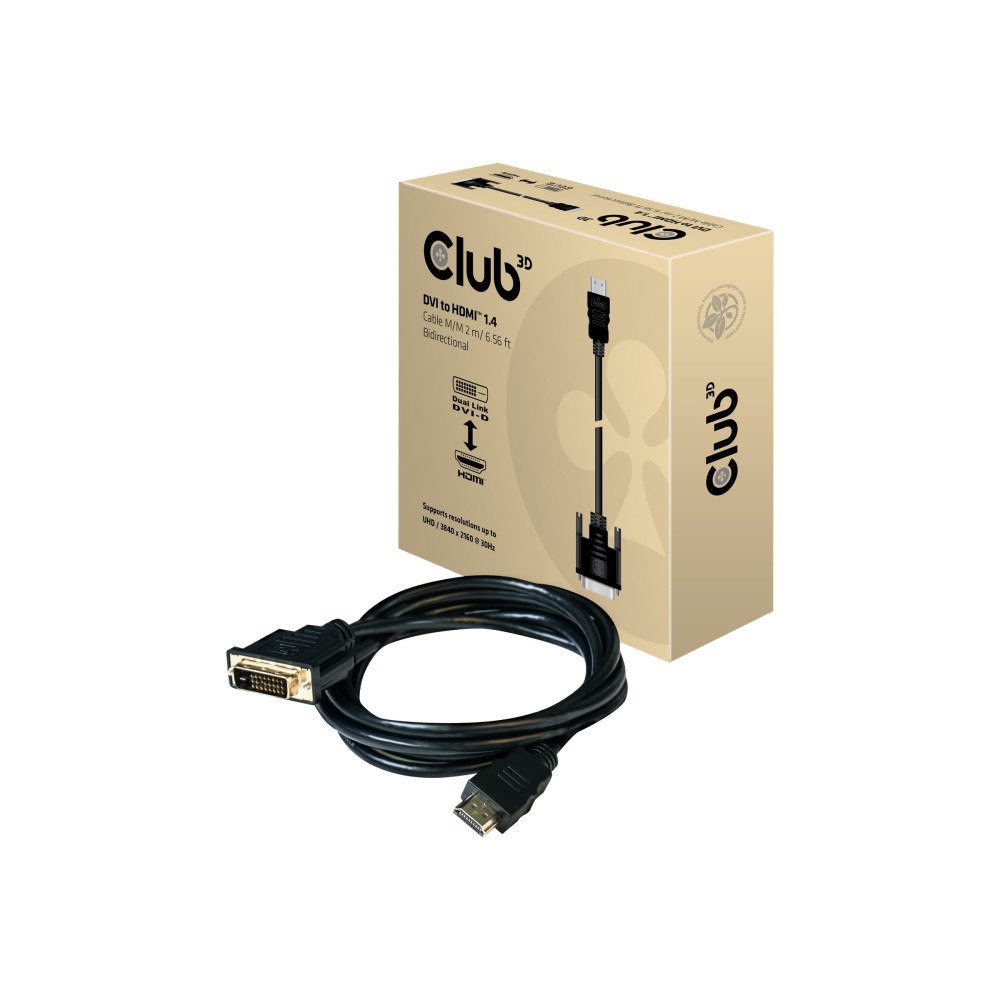 Club-3d Club 3D CAC-1210 - adapterkabel - HDMI / DVI - 2 m
