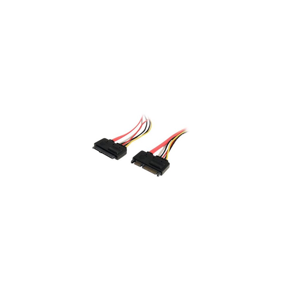 StarTech.com StarTech.com 12in 22 Pin SATA Power and Data Extension Cable - 1ft SATA data power Extension - 12 inch SATA Extension -...