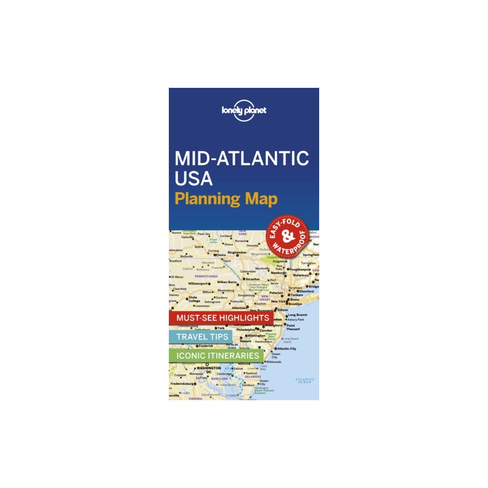 Lonely Planet Global Limited Lonely Planet Mid-Atlantic USA Planning Map