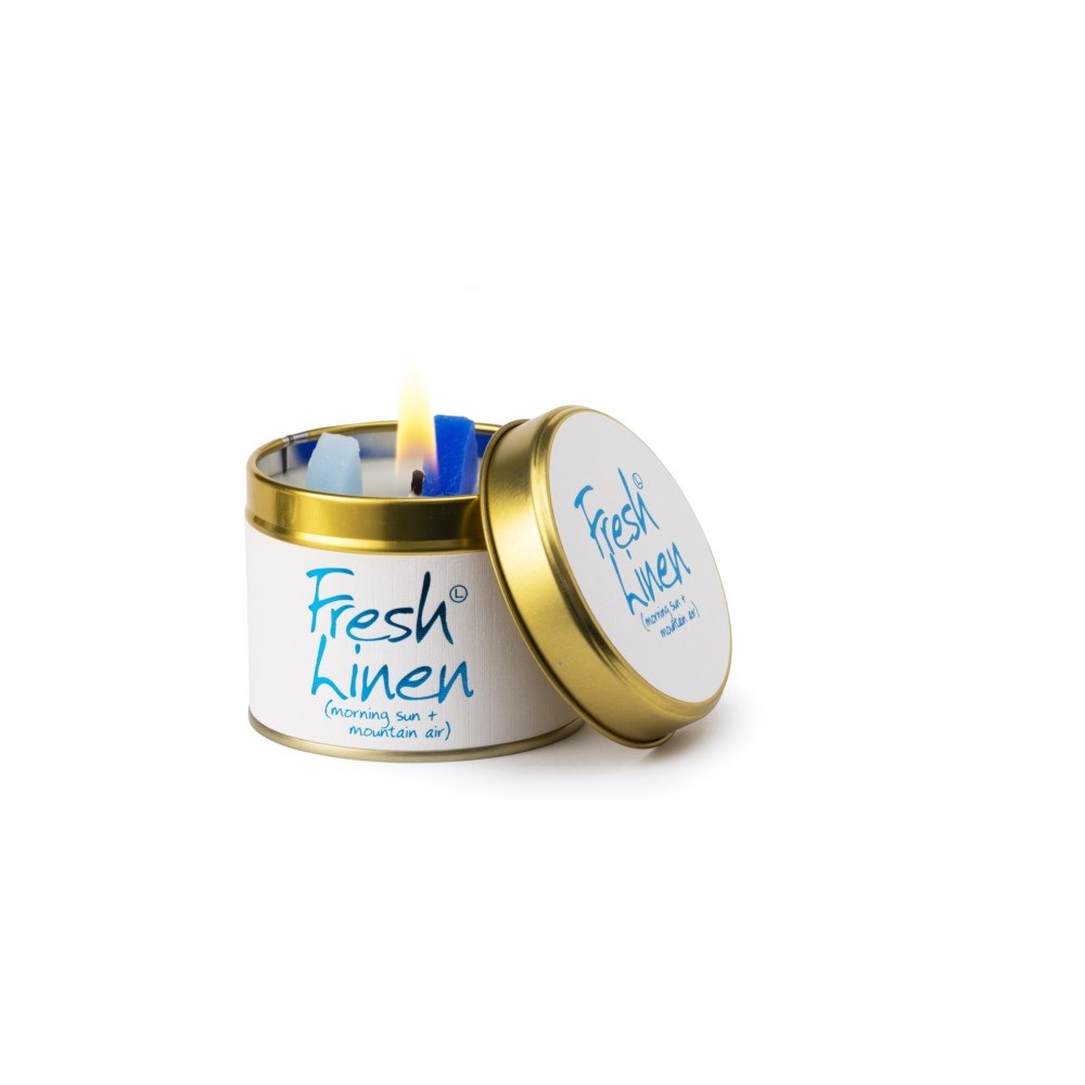 LILY FLAME CANDLES Fresh Linen - Scented Tin Candle