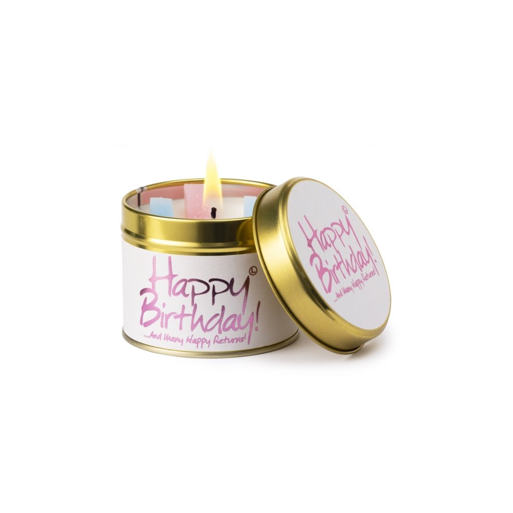 LILY FLAME CANDLES Happy Birthday - Scented Tin Candle
