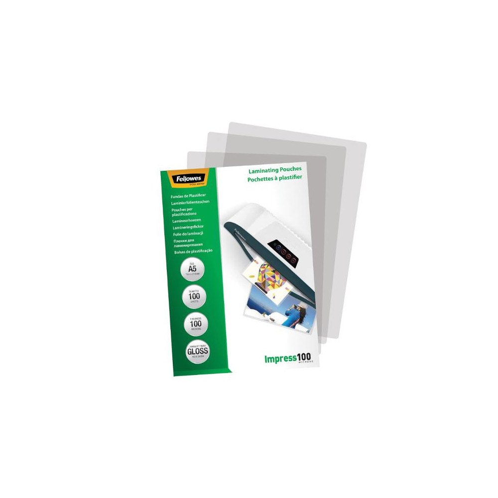 FELLOWES Laminat FELLOWES A5 100mic klar 100/fp