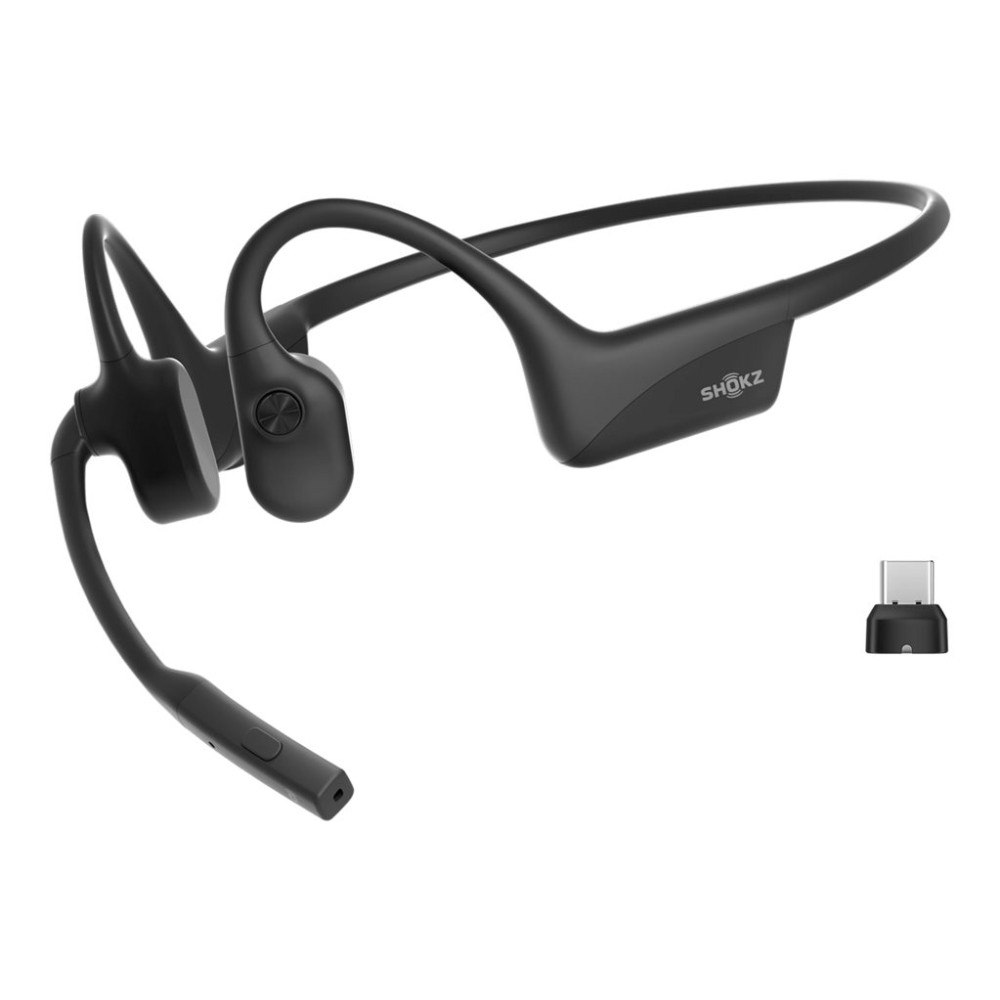 AfterShokz SHOKZ OpenComm2 UC - 2025 Upgrade - headset - USB-C via Bluetooth-adapter