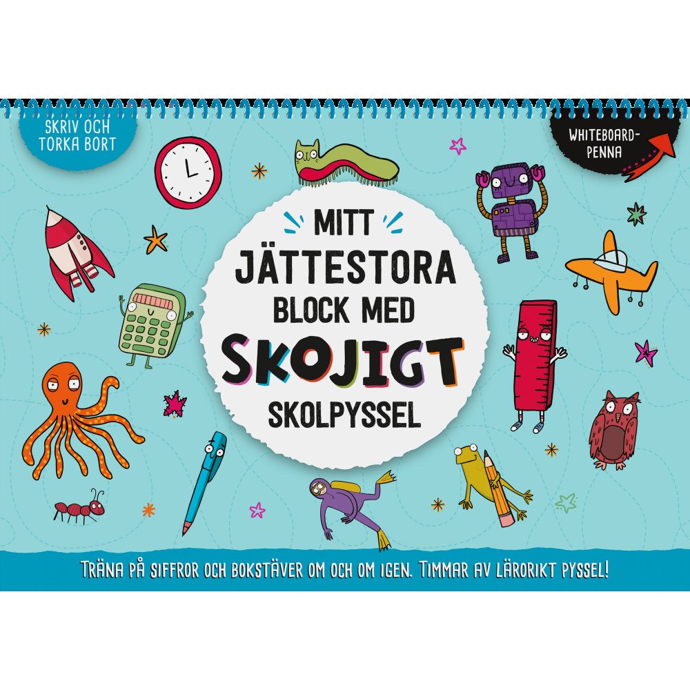 Tukan Förlag Mitt jättestora block med skojigt skolpyssel (bok, spiral)