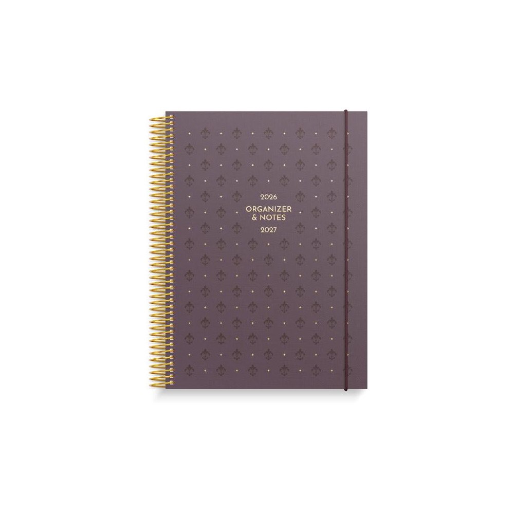 Burde Kalender Organizer & Notes vinröd 26/27