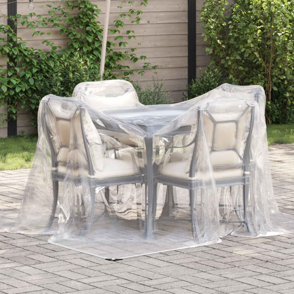vidaXL Tarpaulin med öglor Transparent 2 x 2 m polyeten