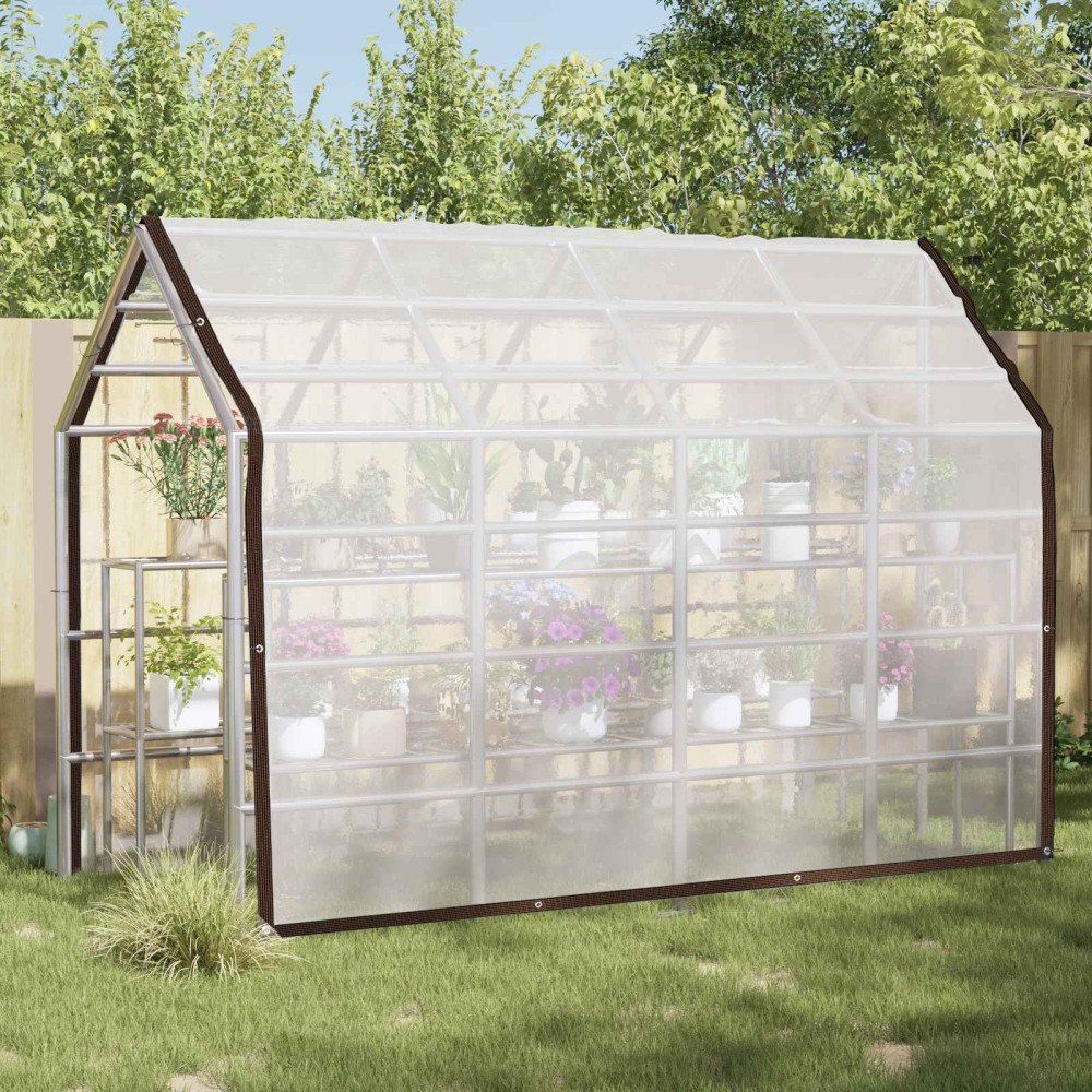 vidaXL Tarpaulin med öglor Transparent 3 x 4 m polyeten