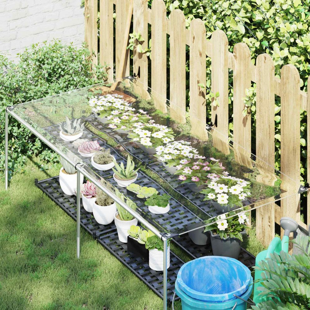 vidaXL Tarpaulin med öglor Transparent 1 x 2 m polyeten