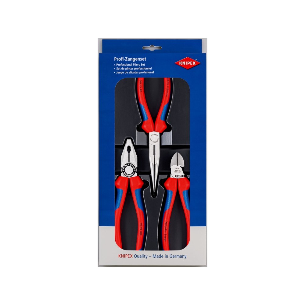 Knipex Knipex 00 20 11, Tångset, Stål, Polypropylen (PP), Blå, Röd,...