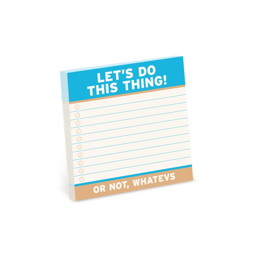 Knock Knock Knock Knock Let’s Do This Thing Large Sticky Notes (4x4in)