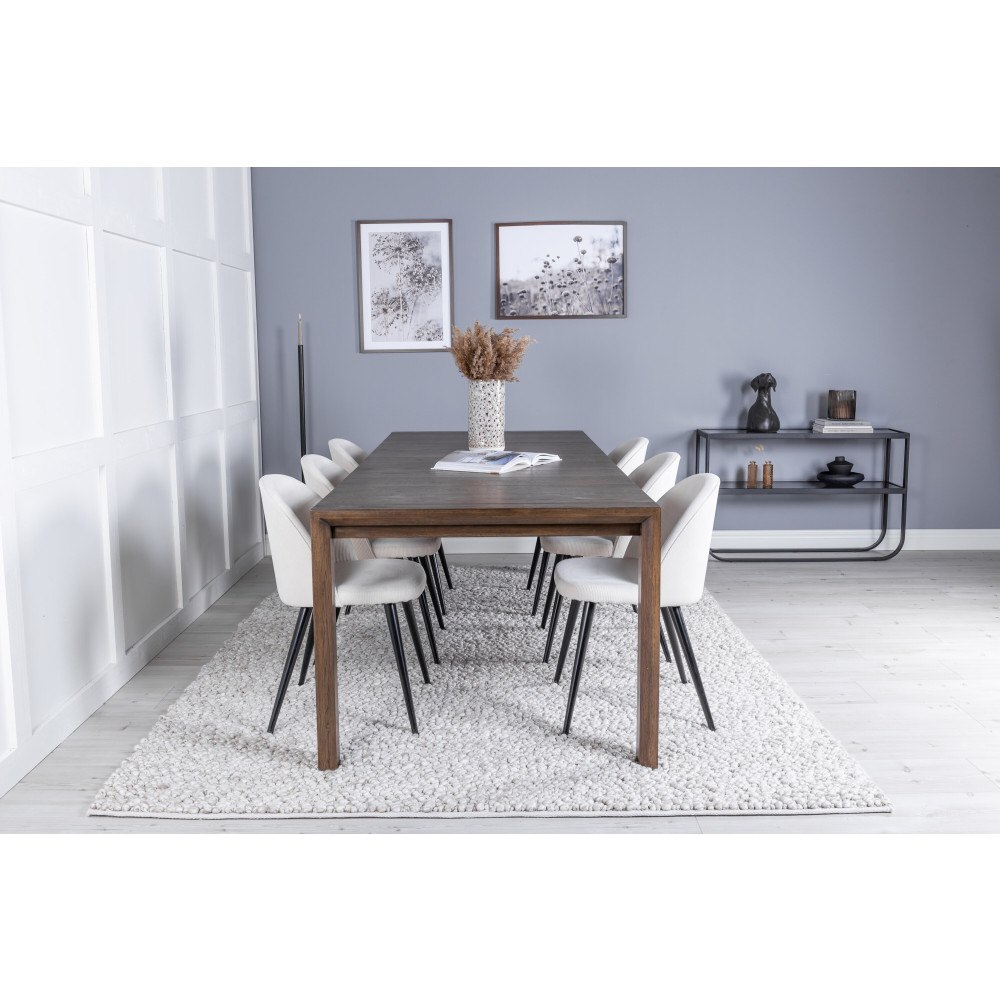 Venture Home Matgrupp Slider med 6st matstolar Velvet