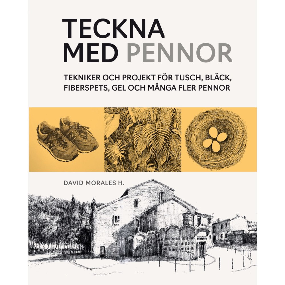David Morales Teckna med pennor : tekniker och projekt för tusch, bläck, fiberspets, gel (bok, danskt band)