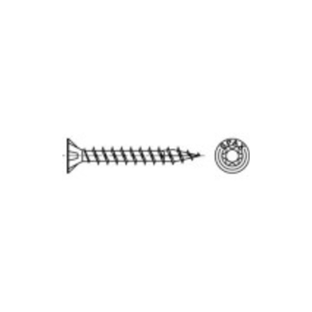 Spax SPAX 1191010300123, Skruv, Zink, Trä, Platt huvud, Torx, Blå