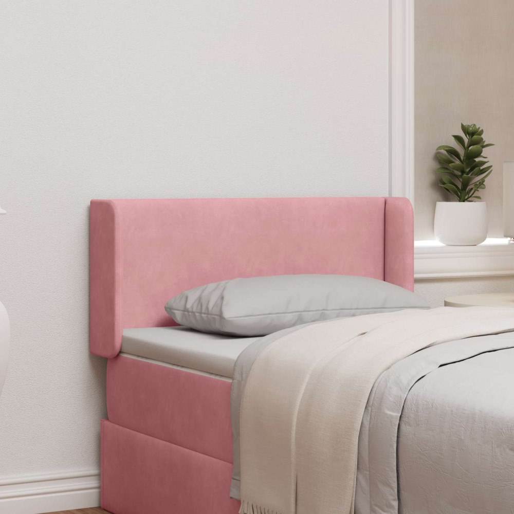 vidaXL Sänggavel Öra Rosa 40,5 x 40,5 x 4 cm Sammet