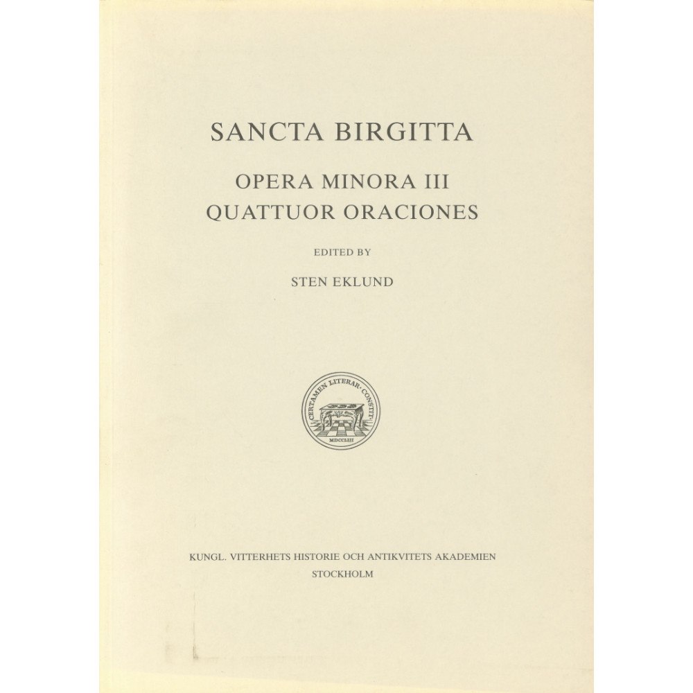 Sten Eklund Opera minora, vol. III : Quattuor oraciones (häftad)
