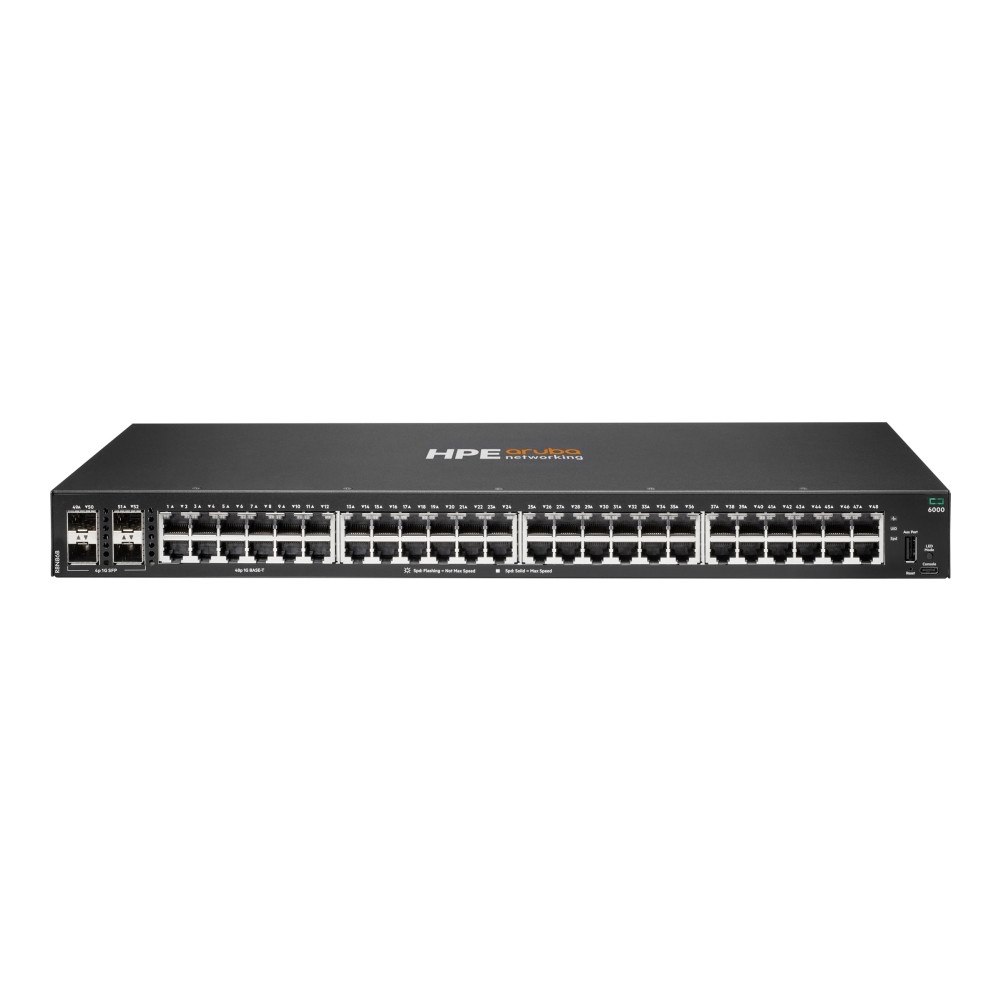 HP HPE Aruba Networking CX 6000 48p 10M/100M/1G 4p SFP 1G Switc...
