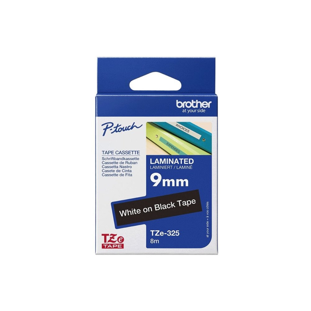 Brother Brother TZe-325 - bandlaminat - 1 kassett(er) - Rulle (0,9 cm x 8 m)