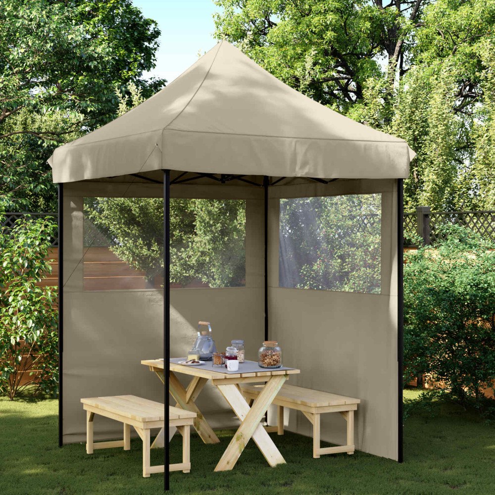 vidaXL Partytält Taupe 200 x 200 x 306 cm Oxford Tyg