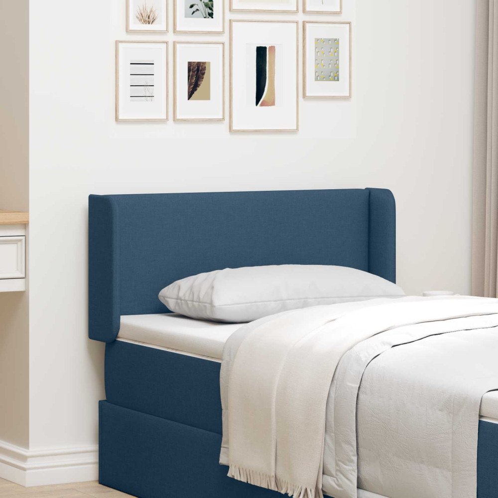 vidaXL Sänggavel Öra Blå 40,5 x 40,5 x 4 cm tyg