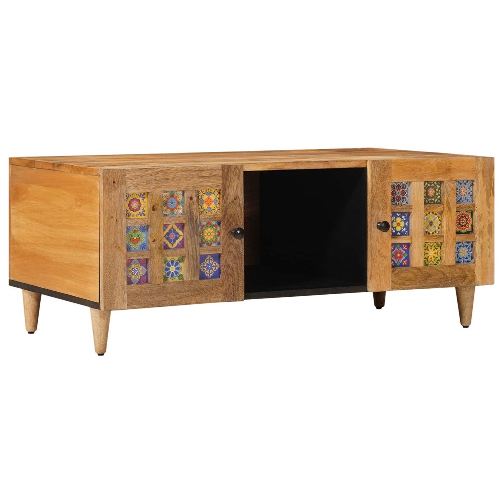 vidaXL Kaffeebord Naturfärg 100 x 54 x 40 cm Massivt mangoträ