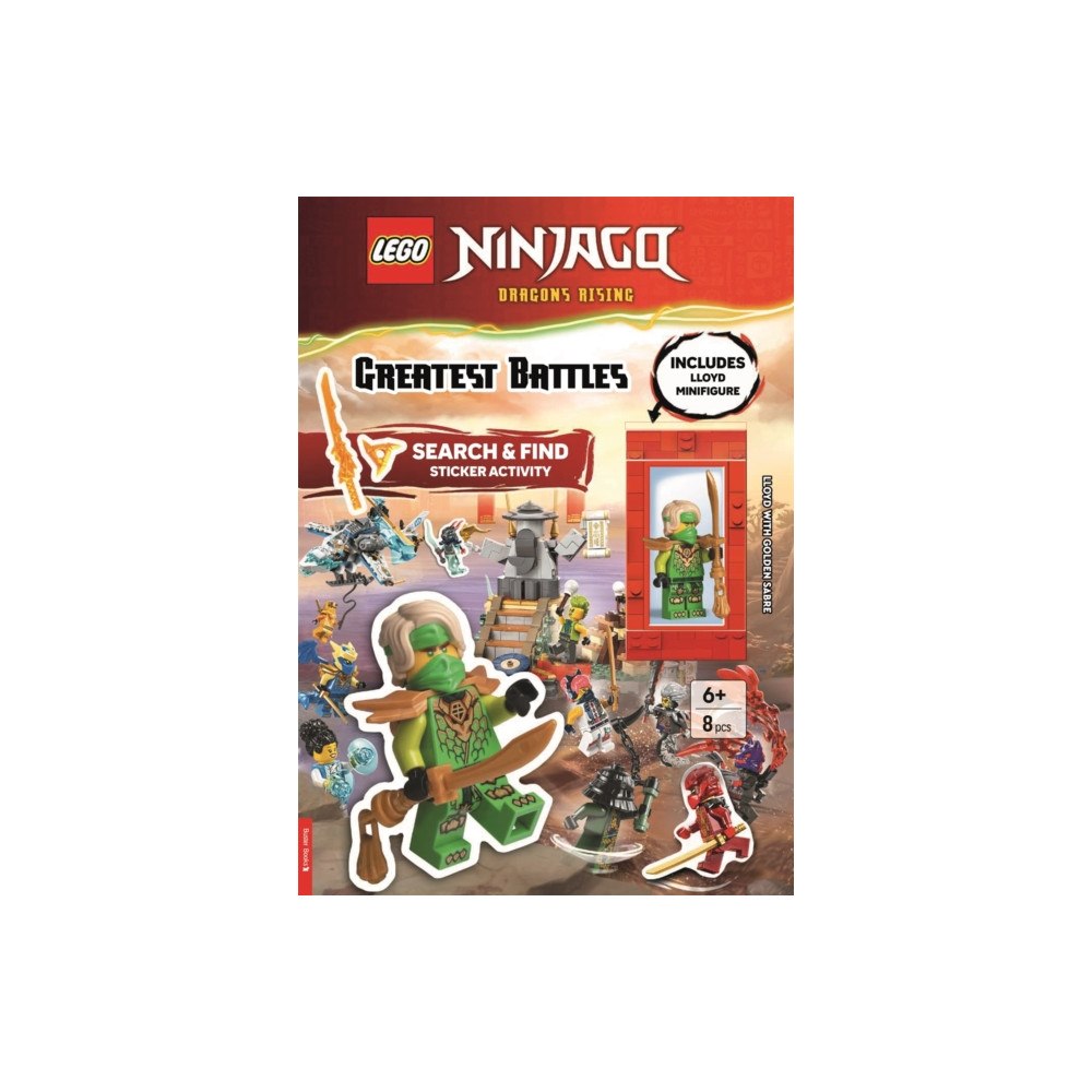 Michael O'Mara Books Ltd LEGO® NINJAGO®: Greatest Battles Search & Find Sticker Activity Book (with Lloyd minifigure and Golden Sabre) (häftad, e...