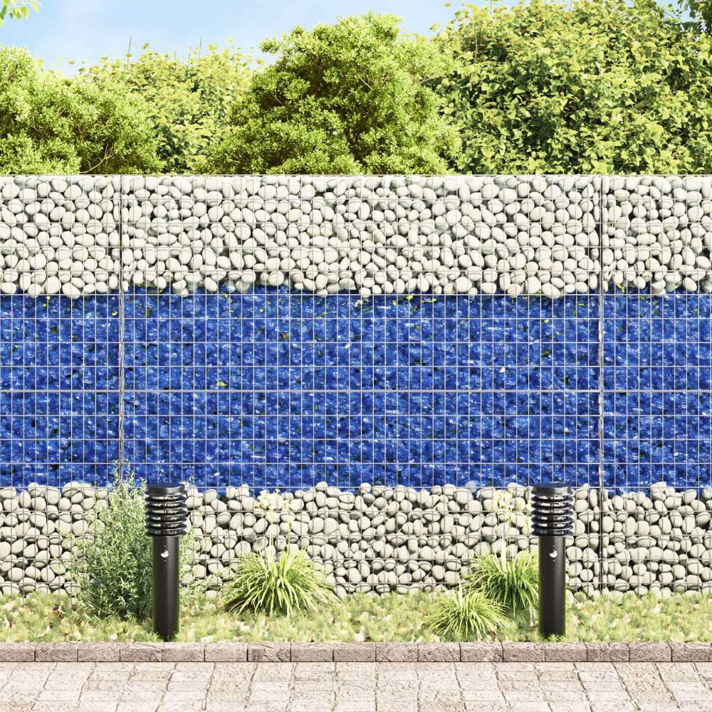 vidaXL Trädgårdsstenar Blå 12 cm Glas