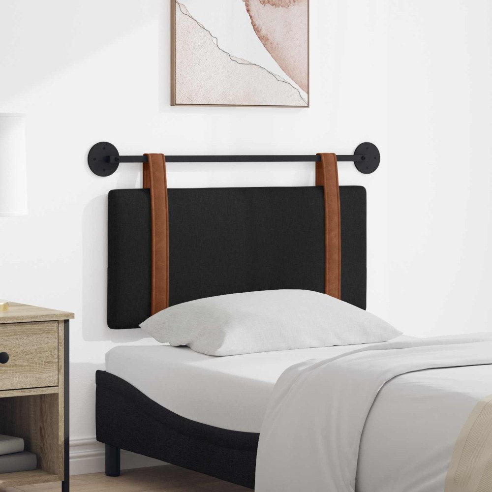 vidaXL Hängande Huvudgavel Enfärgad Svart 90 x 40 cm Konstruerat trä