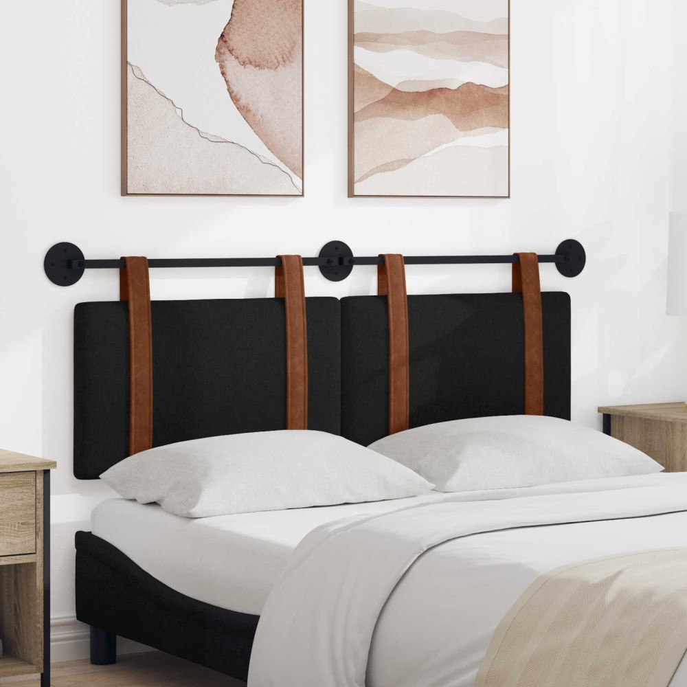 vidaXL Hängande Huvudgavel Enfärgad Svart 120 x 40 cm Konstruerat trä