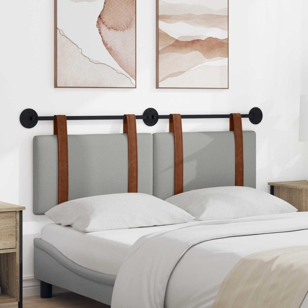 vidaXL Hängande Huvudgavel Moln Grå 140 x 40 cm Konstruerat trä