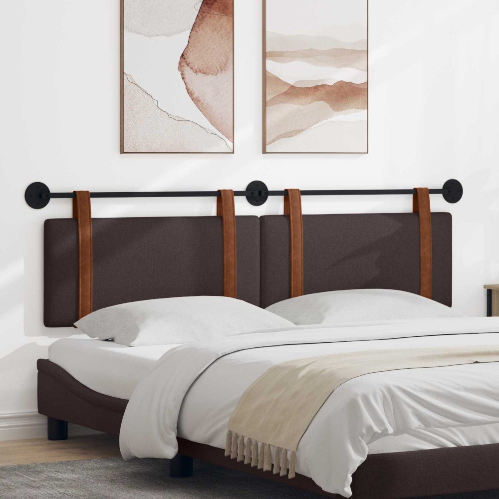 vidaXL Hängande Huvudgavel Mörkbrun 180 x 40 cm Konstruerat trä