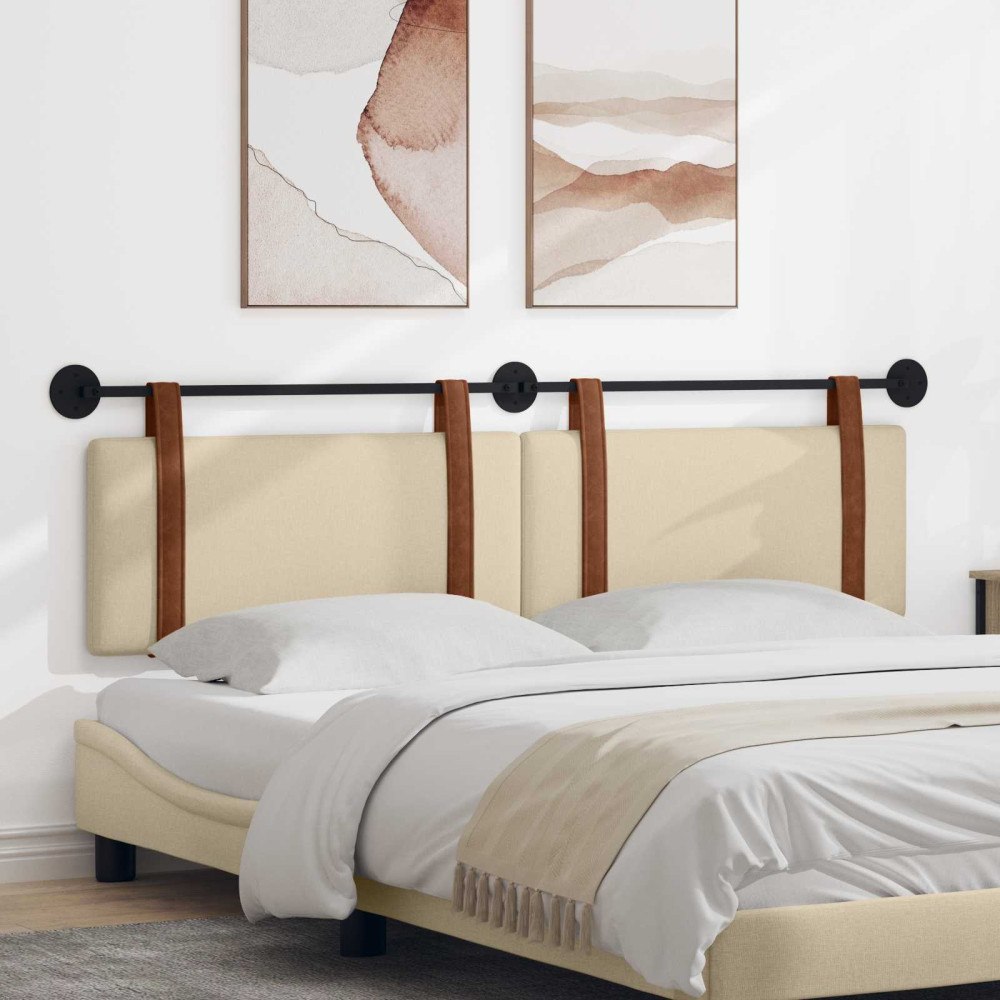 vidaXL Hängande Huvudgavel Enfärgad Kräm 180 x 40 cm Konstruerat trä