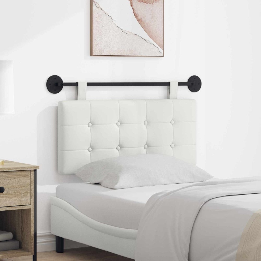 vidaXL Hängande Huvudgavel Väggmonterad Vit 100 x 55 x 5 cm Konstläder