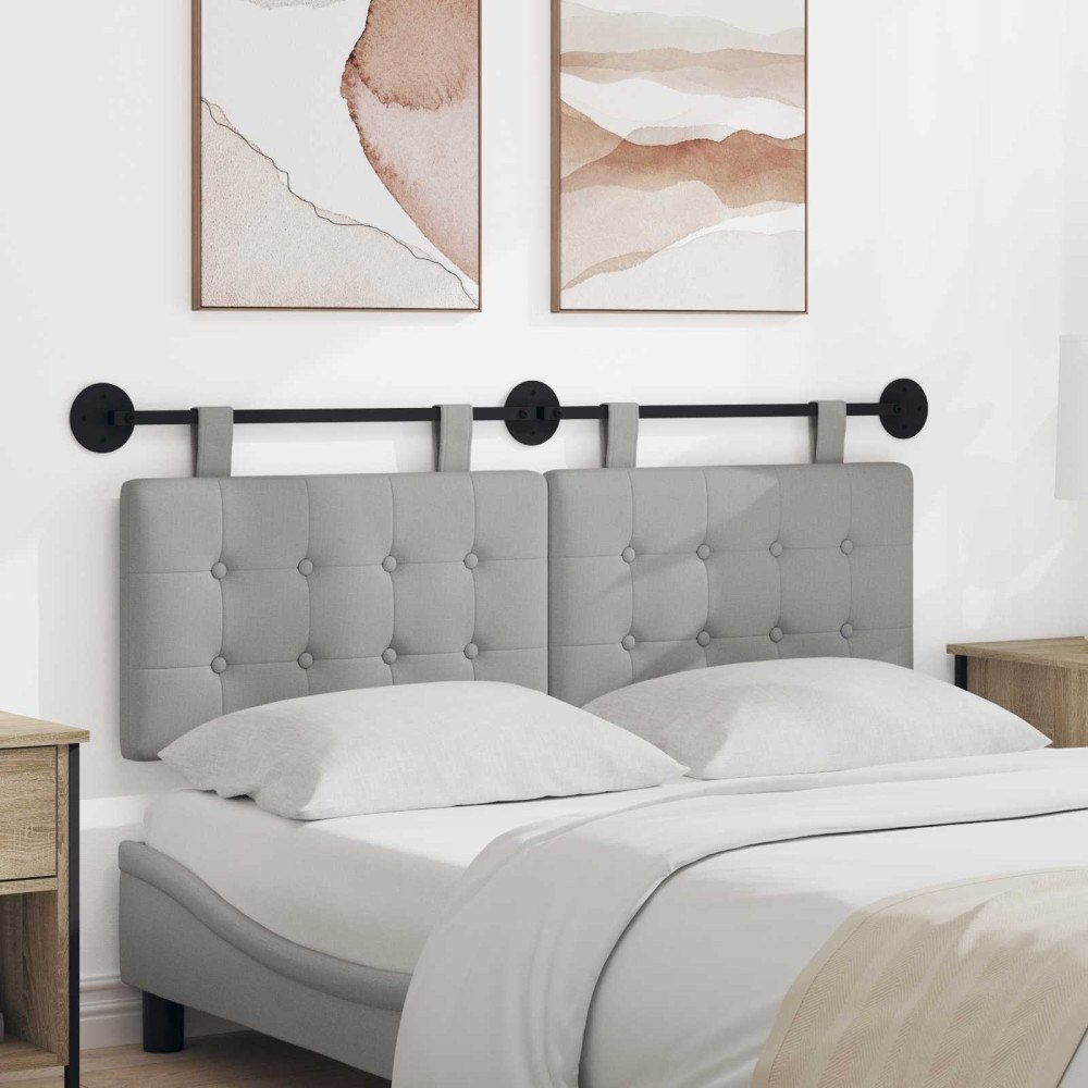 vidaXL Hängande Huvudgavel Väggmonterad Moln Grå 130 x 55 x 5 cm