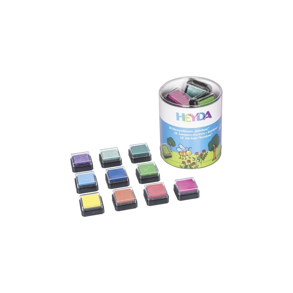 Heyda HEYDA 204888470, Stämpeldyna för barn, Lila, Rosa, Blå, Grön...