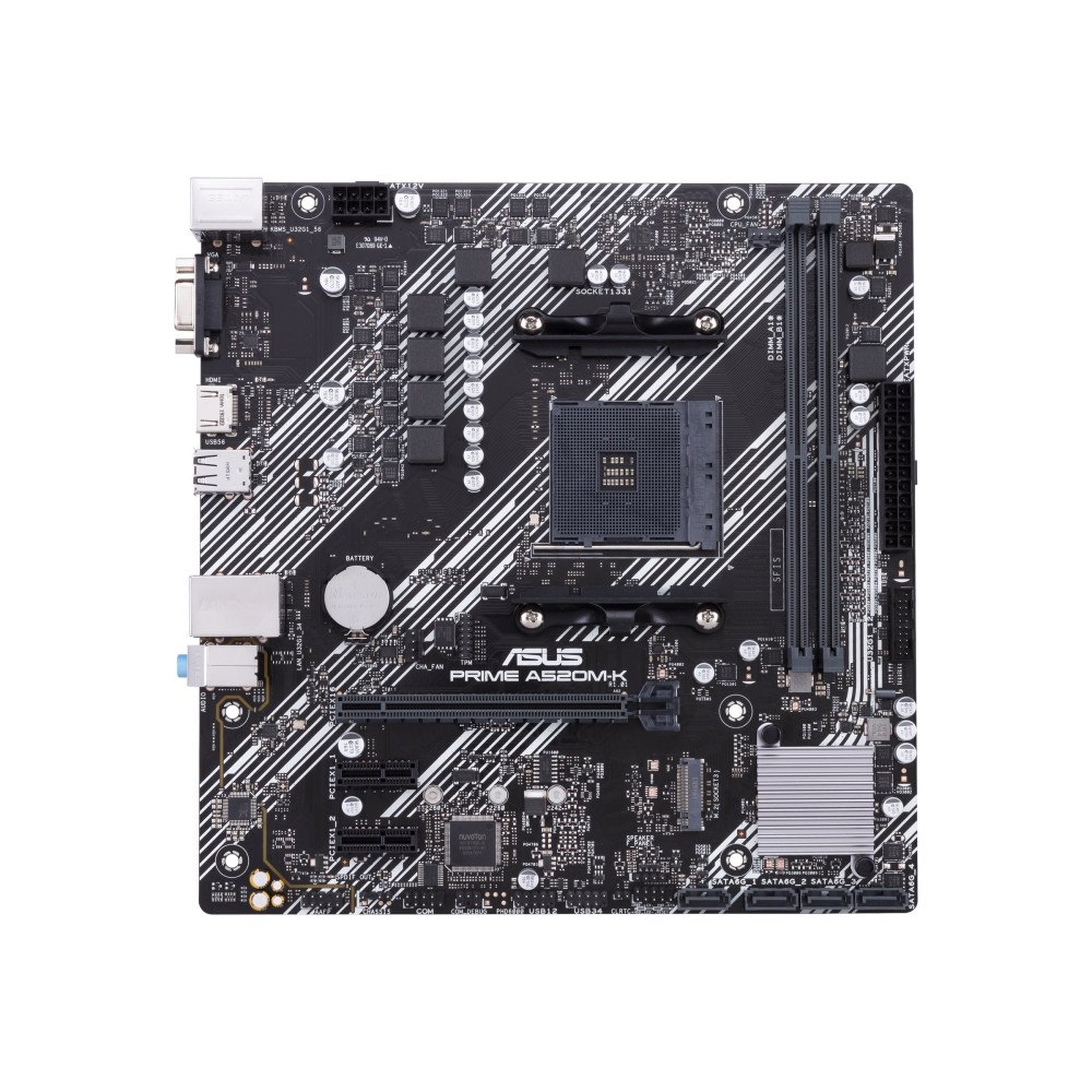 ASUSTeK COMPUTER ASUS PRIME A520M-K - moderkort - micro ATX - Socket AM4 - AMD A520