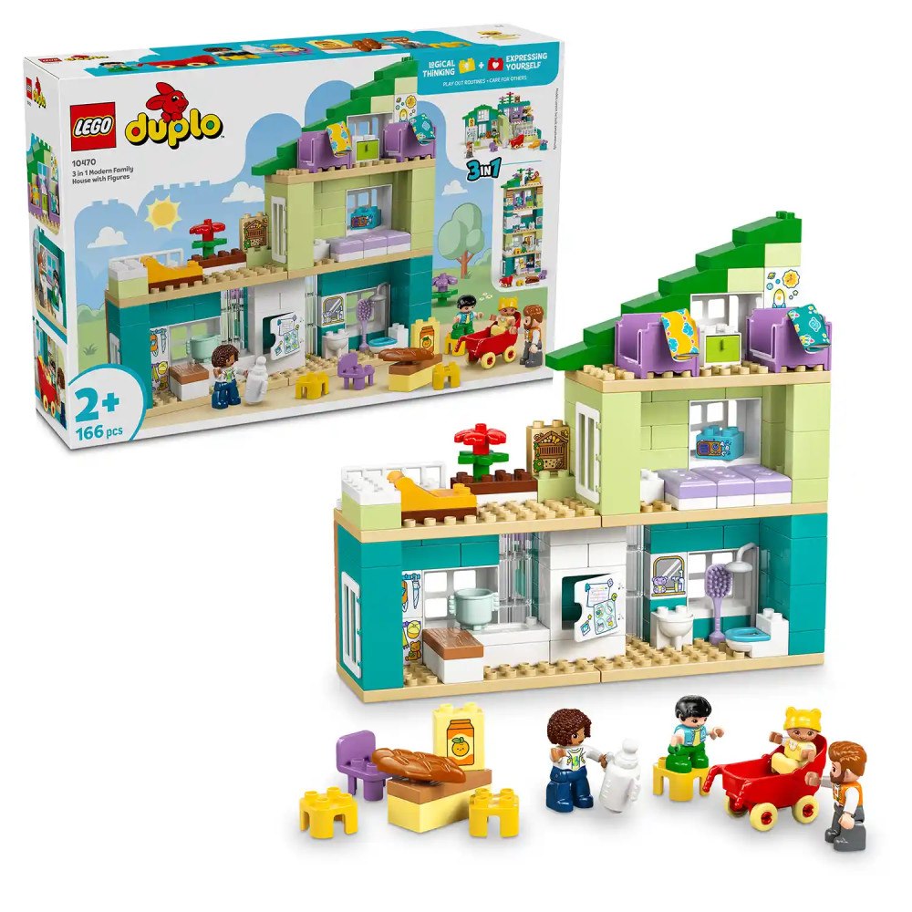 LEGO® LEGO® DUPLO® 10470 Moderní rodinný dům 3 v 1 s figurkami