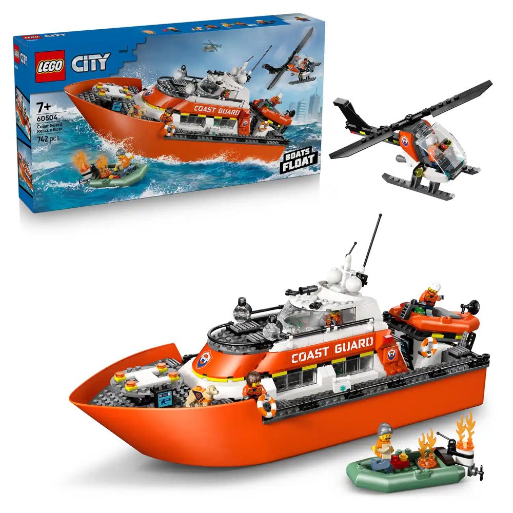 LEGO® LEGO® City 60504 Záchranný člun pobřežní hlídky a vrtulník