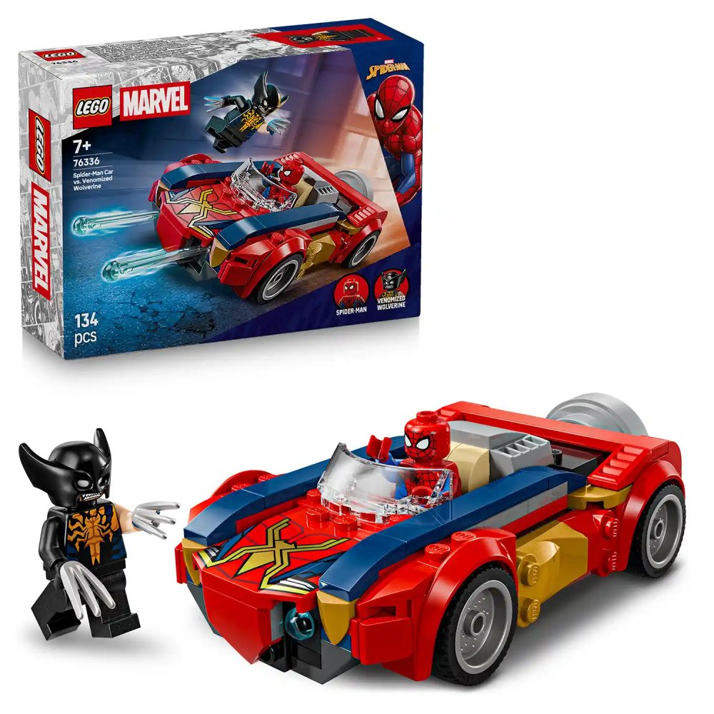 LEGO® LEGO® ǀ Marvel 76336 Spider-Man a auto vs. venomizovaný Wolverine